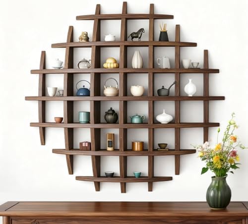 47.2"x47.2"Solid Wood Coffee Mug Display Rack,Tea Cup Holder,for Cups by Zansens