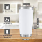 20 oz Tumblers Bulk Stainless Steel Tumbler with Lid, 6 Pack - Image 3