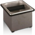 Rattleware Stainless Steel Espresso Knock Box with Rubber Bar 6x5.5x4in by rattleware