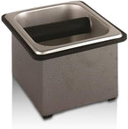 Rattleware Stainless Steel Espresso Knock Box with Rubber Bar 6x5.5x4in by rattleware