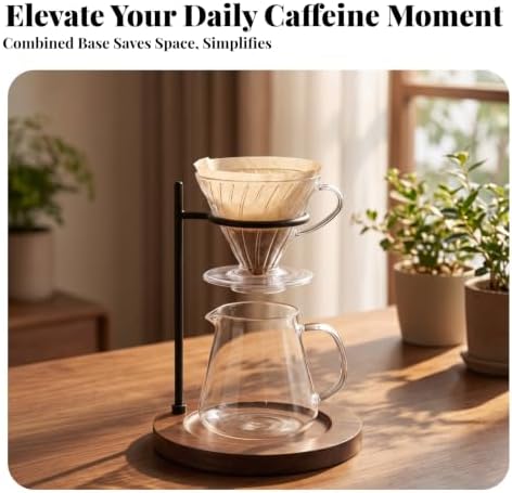 Solid Wood Pour over Coffee Maker Stand - Image 5