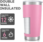 20 oz Tumbler with Lid Stainless Steel Insulated Tumblers Bulk Cups Mug - Image 3