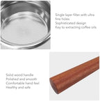 Asixxsix 58mm Bottomless Portafilter, Stainless Steel Dual Ears Handle for GAGGIA Machines, Wooden Bottomless Handle with 58mm Filter Basket, 393g Weight, Fits GAGGIA Baby Classic (F - Image 3
