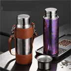 500ml Magnetic Lid Travel Tumbler with Tea Infuser(Sliver) - Image 2