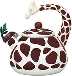 Whistling Tea Kettle for Stove Top Enamel on Steel Teakettle, Supreme Housewares Giraffe Design Teapot Water Kettle Cute Kitchen Accessories Teteras (2.1 Quart, Giraffe) by SupremeHousewares