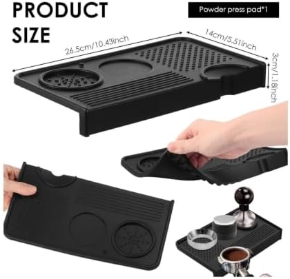 Coffee Tamper Mat Food Grade Nonslip Silicone Flat And Corner Press Powder Pad Espresso Coffee Tamping Rest Holder Tools - Image 7