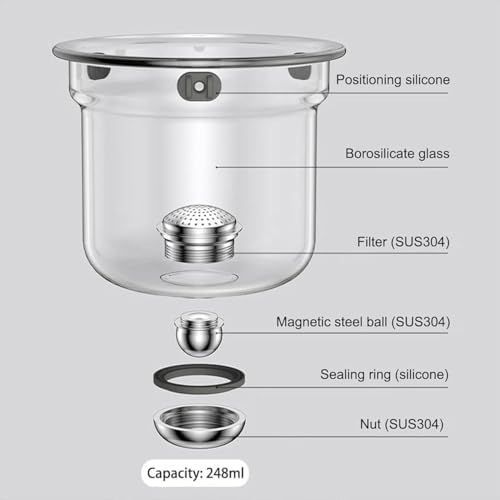Eternititea Magic Pot, 720ml(25oz) Enchanti Tea Pot, Eternity Tea Magic Pot - BPA-Free, Enchantipot Magic Tea Pot With Removable Infuser, Water Separation Glass Teapot With Wooden Handle (720ml) - Image 6