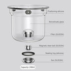 Eternititea Magic Pot, 720ml(25oz) Enchanti Tea Pot, Eternity Tea Magic Pot - BPA-Free, Enchantipot Magic Tea Pot With Removable Infuser, Water Separation Glass Teapot With Wooden Handle (520ml) - Image 6