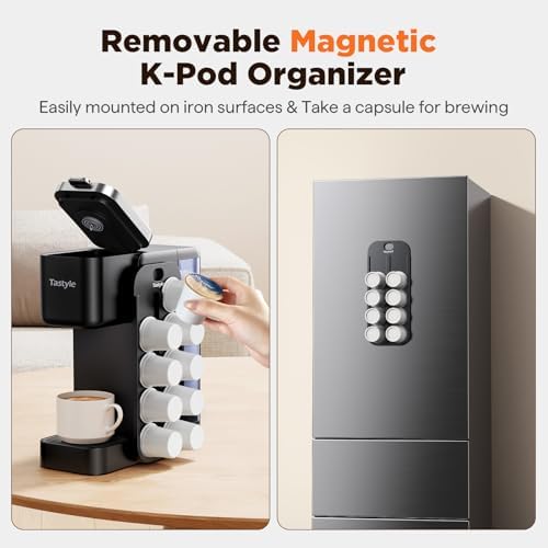 Tastyle Hot & Iced Coffee Maker with Magnetic K-Pod Holder, Fits 7.3'' Mug - Image 3