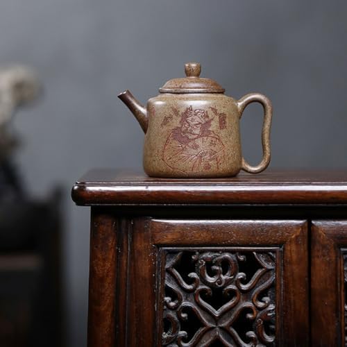 Tea Kettle Retro Stoneware Creative Character Carving Teapot Tea Room Tea Ceremony Teapot Ceramic Tea Infuser - Image 3