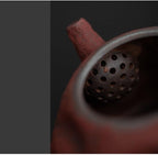 Tea Pot Red Old Rock Mud Teapot Household Retro Stoneware Teapot Single Pottery Anti-scalding Hand-clawed Pot Teapot for Infuser - Image 3