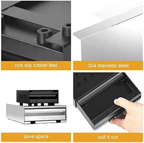 Espresso Coffee Knock Box Stainless Steel Detachable Large High Capacity Non Slip Base for Home Office Coffee Shop White - Image 3