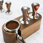51mm 54mm 58mm Coffee Bottomless Portafilter Replacement Filter Basket Solid Colorful Wooden Handle Tamper Barista Accessories filter basket(54mm Zinc Alloy) - Image 5