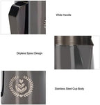 FLEXMAN 600ml Milk Frother Cup, Stainless Steel Eagle Spout Espresso Milk Frothing Pitcher, Frothing Cup for Coffee Latte, Milk Froth, Daily Drinking (Black) - Image 4