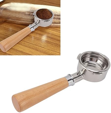 58mm Bottomless Portafilter, 3-Ear Beech Wood Handle - Image 3