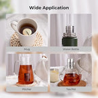 3PCS Tea Strainers for Loose Tea,Loose leaf tea infuser,Extra Fine Mesh Tea Infuser, 304 Stainless Steel & Updated Slim Threaded Lid, Loose Leaf Tea Steeper - Image 2