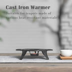 Cast Iron Candle Warmer for Tea Kettle or Tea Pot, Tea Light Warmer, Teapot and Dish Cups Heater, Pan Trivet, Vintage Decorative Stands for Heat Tea or Coffee Milk(Round) - Image 2