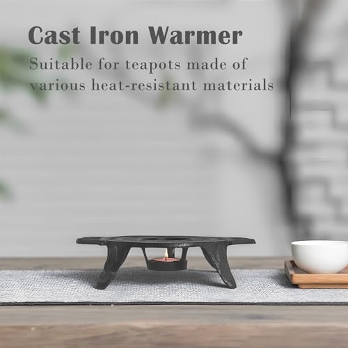 Cast Iron Tea Set with Teapot and Warmer, Japanese Tetsubin, 30.4oz Small Teapot with Infuser for Loose Leaf, Asian Tea Kettle for Stovetop Safe, Elegant Durable Tea Pot Set Gift - Image 7