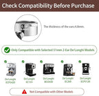 51mm Bottomless Portafilter,Naked Bottomless Portafilter 2 Ears with Stainless Steel Double Shot Capacity Cup Filter Basket Compatible for Delonghi ECP3420/EC155/BCO430/EC260 - Image 3