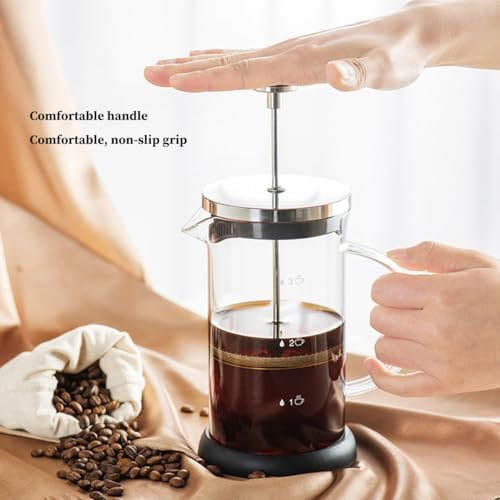 French Press Coffee/tea Maker, Camping Mini Coffee/Tea Press Of Stainless Steel Filter And Heat Resistant Glass, Cold Brew Coffee Maker For Travel, Home(1000ml) - Image 3