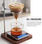 Pour Over Coffee Stand, Walnut Wood & Stainless Steel - Image 3