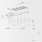 Coffee Bean Storage Tubes,Single Dose,Borosilicate Glass,One-Way Valve Cap,Walnut Base,20-26g Capacity,Coffee Bean Cellar - Image 5