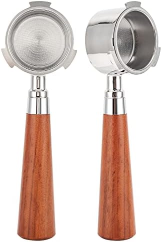 Bottomless Portafilter Coffee Machine Handle, Stainless Steel Filter Holder Basket Replacement Tool, Ergonomic Wooden Handle for Espresso Extraction, Barista Accessory for Home and (51mm rosewood) - Image 3