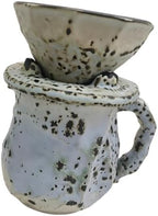 Textured Ceramic Manual Coffee Brewer Set Dripper with Server Vintage Glazed Finish for Home Kitchen Daily Use Manual Coffee Dripper Ceramic Brewer Glazed Server Countertop Brewing Set Hand Drip Home - Image 7