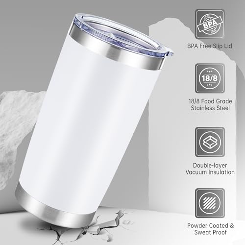 20 oz Tumblers Bulk Stainless Steel Tumbler with Lid, 6 Pack - Image 4