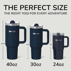 YOGI 40oz Tumbler with Straw - Eclipse - Image 6