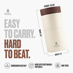 VSSL - Nest Pour Over Coffee Set | Coffee Maker for Camping | All-In-One Travel Pour Over | Transportable Dripper, 10oz Stainless Steel Travel Mug | Compact Storage & Adventure Ready | Cream - Image 2