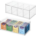 iDesign XL Tea Bag Organizer, Clear, 2-Pack by iDesign