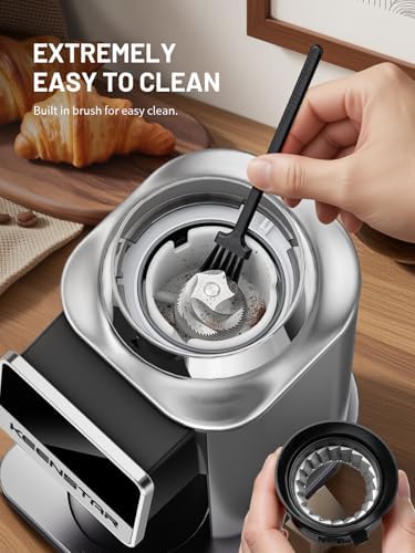 Conical Burr Coffee Grinder, Coffee Bean Grinder with Touch Screen 34 Grind - Image 7