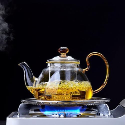 Removable Glass teapot with Infuser Home Tea Brewer Tea Set Large Capacity Portable Tea Kettle Container Cleanable (Without Cup 700ml) - Image 4