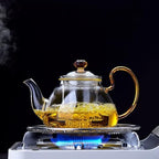 Removable Glass teapot with Infuser Home Tea Brewer Tea Set Large Capacity Portable Tea Kettle Container Cleanable (with Cup 700ml) - Image 4