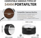 54mm Coffee Distributor and Tamper,Dual Head Coffee Leveler Fits for Breville 54mm Portafilter,Professional Espresso Hand Tamper. - Image 3