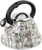 Stovetop Kettles Stainless Steel Tea Kettle Induction Kettle Marble Stone Water Teapot 3.0L Whistling Kettle (Color : Black Size : One Size) (White One Size) by Unknown