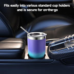 Volhoply 30oz Insulated Tumbler with Lid and Straw, Double Wall Inner & Outer 304 Stainless Steel Tumblers Bulk, Powder Coated Coffee Cup for Office, Home, Travel (Purple Bule,8 Pack) - Image 6