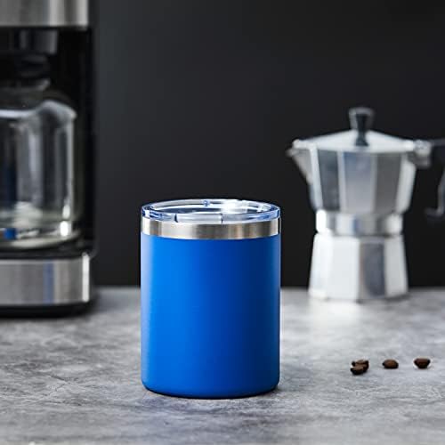 MEWAY 12 oz Lowball, Tumbler Stainless Steel Double Wall Vacuum Insulated Mug with Straw and Lid, Cleaning Brush ，Durable Powder Coated Insulated Coffee Cup for Cold & Hot Drinks (Navy,4 pack) - Image 6