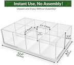 Heavy-Duty Acrylic Tea Bag Organizer, 8-Compartment Storage Box - Image 3
