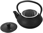 Vintage Cast Iron Teapot 0.3l Black Xmas, Retro Home Brewing by CONGARTENO