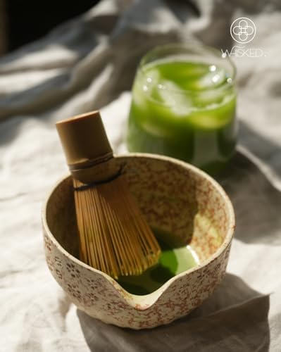 Jade Blossom Matcha Whisk Set – 5 Piece Japanese Matcha Kit with Handmade Ceramic Bowl, Bamboo Whisk, Scoop, Holder & Sifter – Tea Gift for Matcha Lovers & Mindful Rituals - Image 2