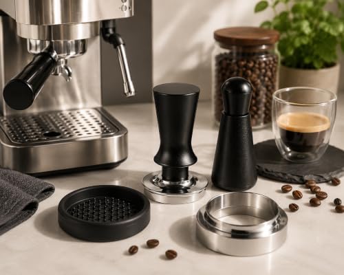 Espresso Accessories Kit 58mm – WDT Tool + Calibrated Tamper + Tamping Mat + Magnetic Dosing Ring – Espresso Tamper Set Compatible with Breville, Gaggia, Rancilio, E61 - Image 3