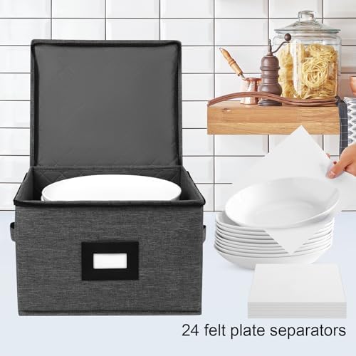 Mayniu 12" Plate Storage containers, Hard Shell Dish Storage Containers - Image 6