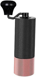 Coffee Grinder Stainless Steel Burr Mill Hand Coffee Mill Stainless Steel Core Professional Conical Burr Mill for Cafe Bar Camping, Black Rose Gold by Unknown
