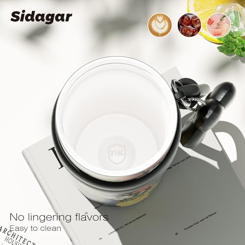SDGA+ 24 oz Stainless Steel Tumbler with Lid and Straw, Insulated Water Bottle Leak Proof for Hot and Cold, Portable Travel Coffee Mug, Reusable Coffee Cup for Women, Midnight Kimono - Image 6