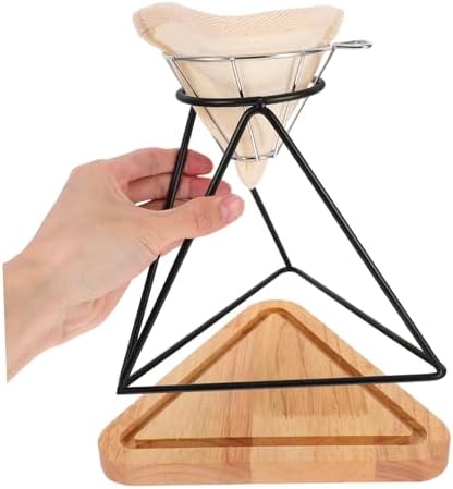 Healifty Reusable Stainless Steel Coffee Filter Stand Set Manual Pour-over Brewing Tools with Drip Rack and Filter Cloth for Home Office Coffee Lovers - Image 4