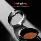 58MM Coffee Dosing Funnel | Attachable Coffee Powder Funnel with 36 Fasteners & Grip - Proof Silicone | Outward Locking Design for 58mm Portafilter | Stainless Steel Dosing Ring - Image 2