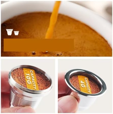Refillable Reusable Capsule Capsule Espresso Coffee Maker Stainless Steel Filter Pod(1pc 1tamper) - Image 2
