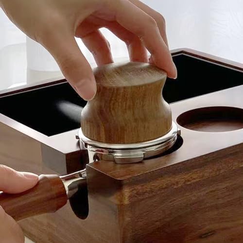 Coffee Distributor Tool – Stainless Steel & Walnut Wood, 53mm Adjustable Espresso Accessories for Professional Baristas(Coffee Distributor, 53mm) - Image 4